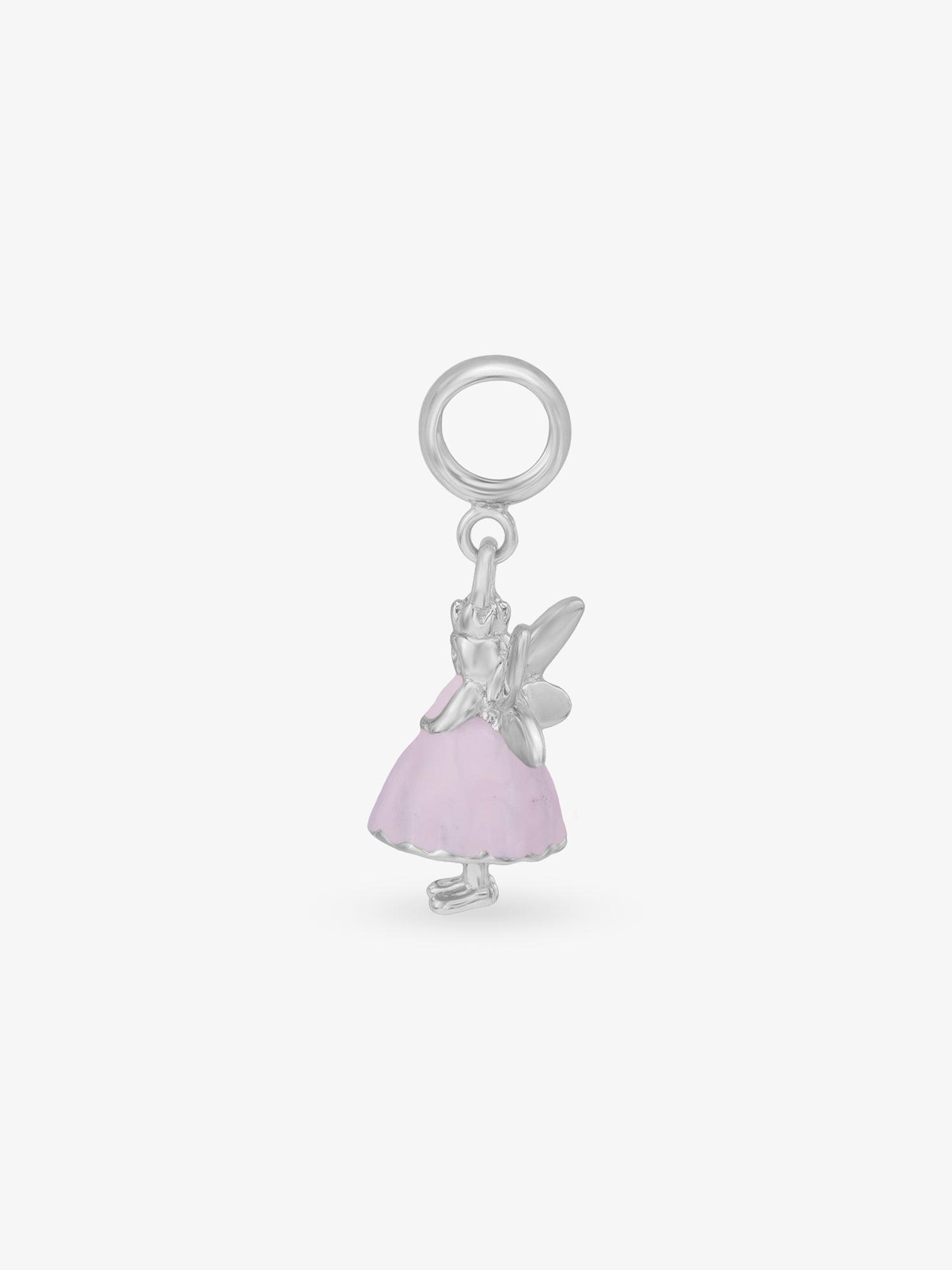Side profile of SIJA 925 Silver Fairy Charm highlighting durable sterling silver craftsmanship and whimsical motif