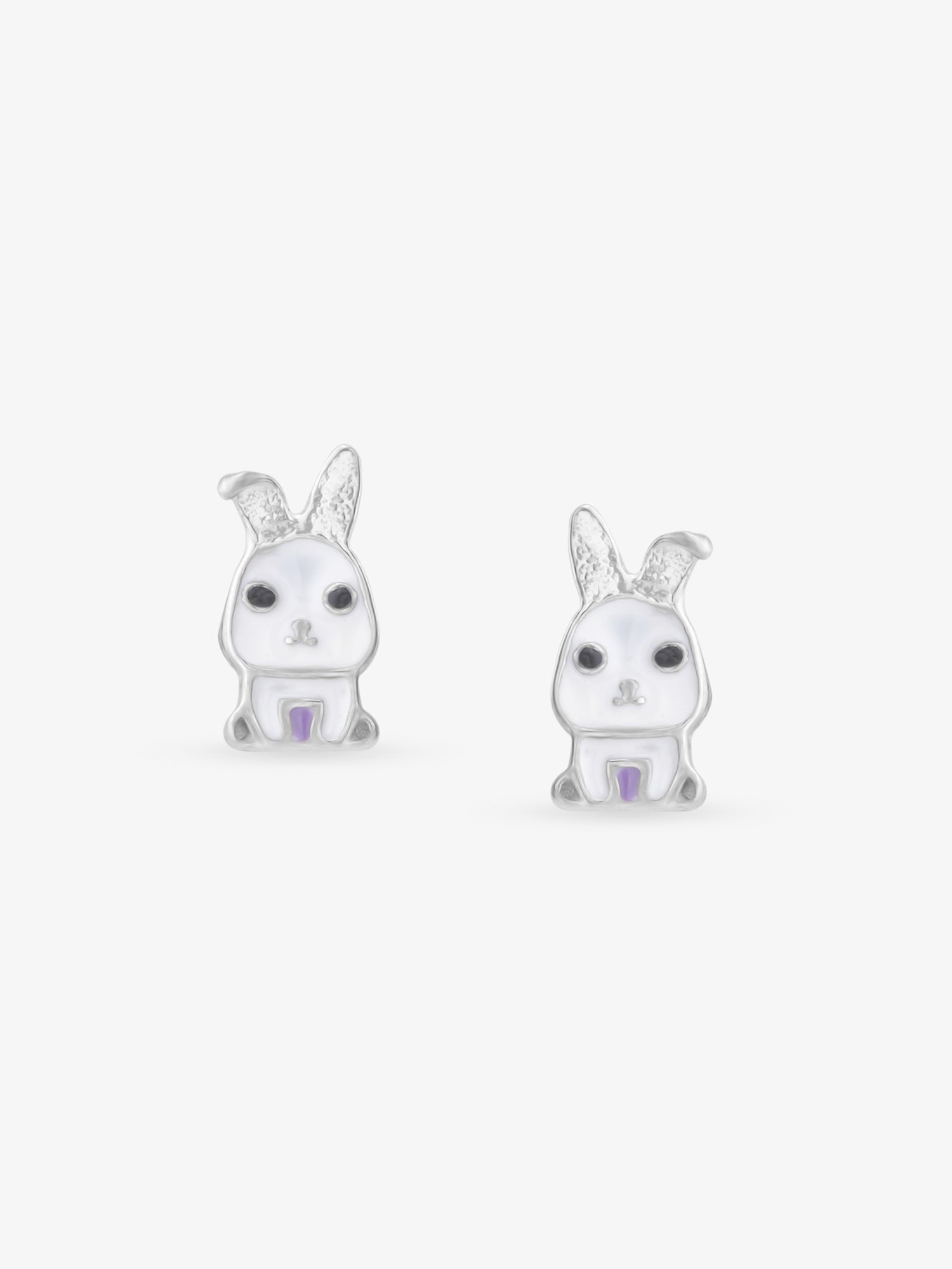 SIJA 925 Silver Little Bunny Bliss Stud sterling silver jewellery full front hero view playful accessory