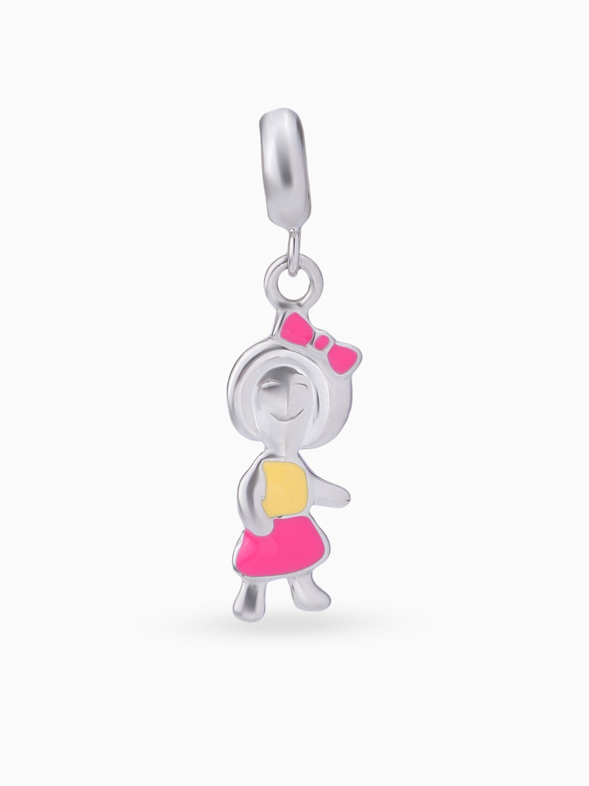 Close up SIJA 925 silver jewellery little girl charm handcrafted premium design versatile accessory for everyday wear and special occasions