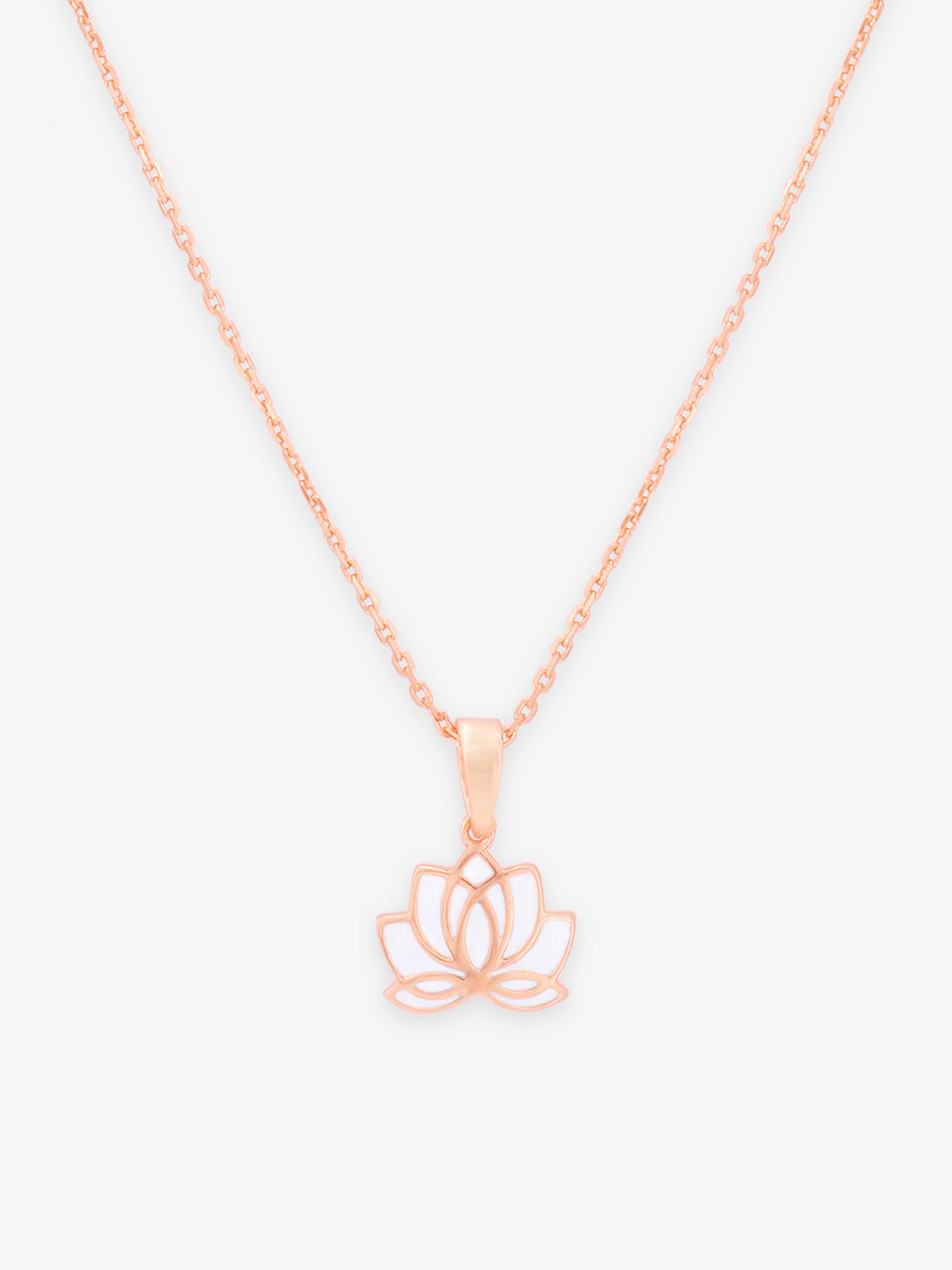 SIJA 925 Silver Lotus Pendant with Chain sterling silver jewellery elegant hero shot