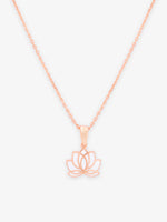SIJA 925 Silver Lotus Pendant with Chain sterling silver jewellery elegant hero shot