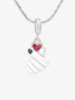 SIJA 925 Silver Love Charm elegant sterling silver jewellery accessory front view