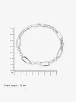 Reverse view of SIJA Medium Polo Mens Chain Bracelet showing BIS 925 hallmark certified sterling silver jewellery made in India