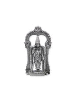 Close‑up of SIJA Oxidised 925 Silver Meenakshi Amman Solid Idol showing intricate goddess detailing and handcrafted silver design