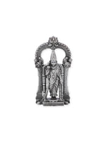 Close‑up of SIJA Oxidised 925 Silver Meenakshi Amman Solid Idol showing intricate goddess detailing and handcrafted silver design
