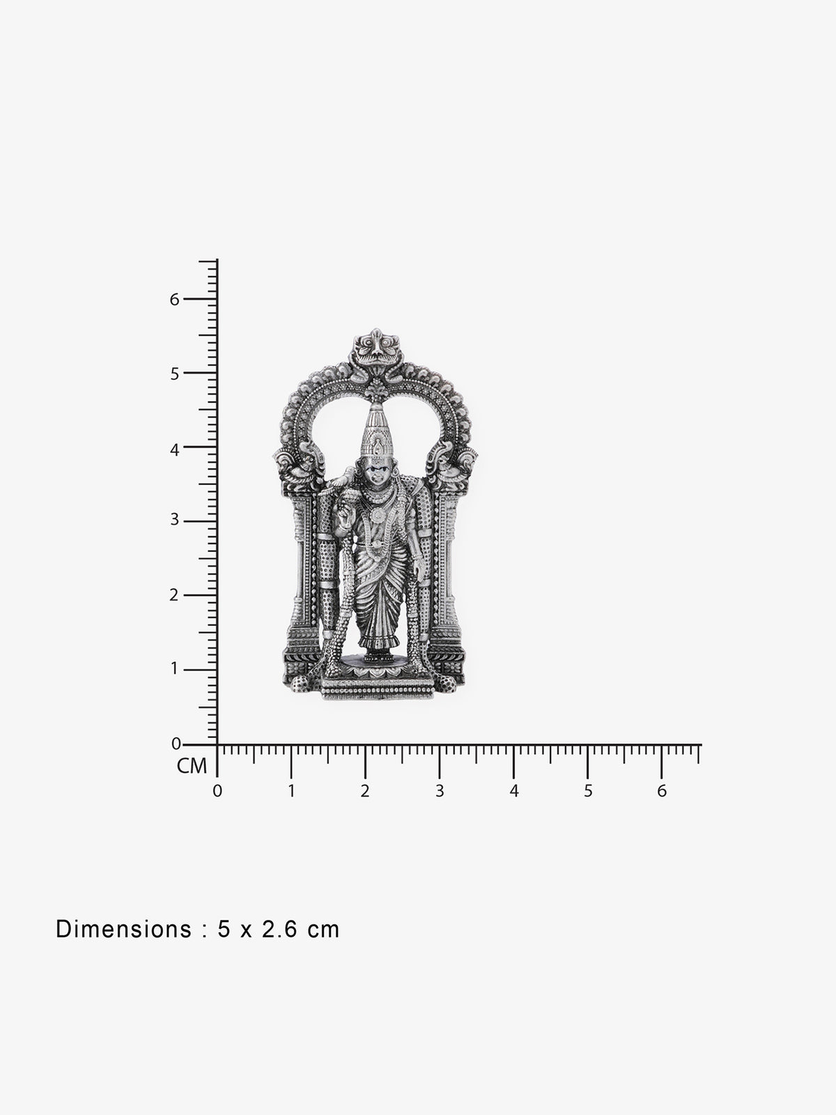Reverse of SIJA Meenakshi Amman Solid Idol showing BIS 925 hallmark stamp certified sterling silver jewellery made in India