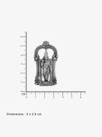 Reverse of SIJA Meenakshi Amman Solid Idol showing BIS 925 hallmark stamp certified sterling silver jewellery made in India