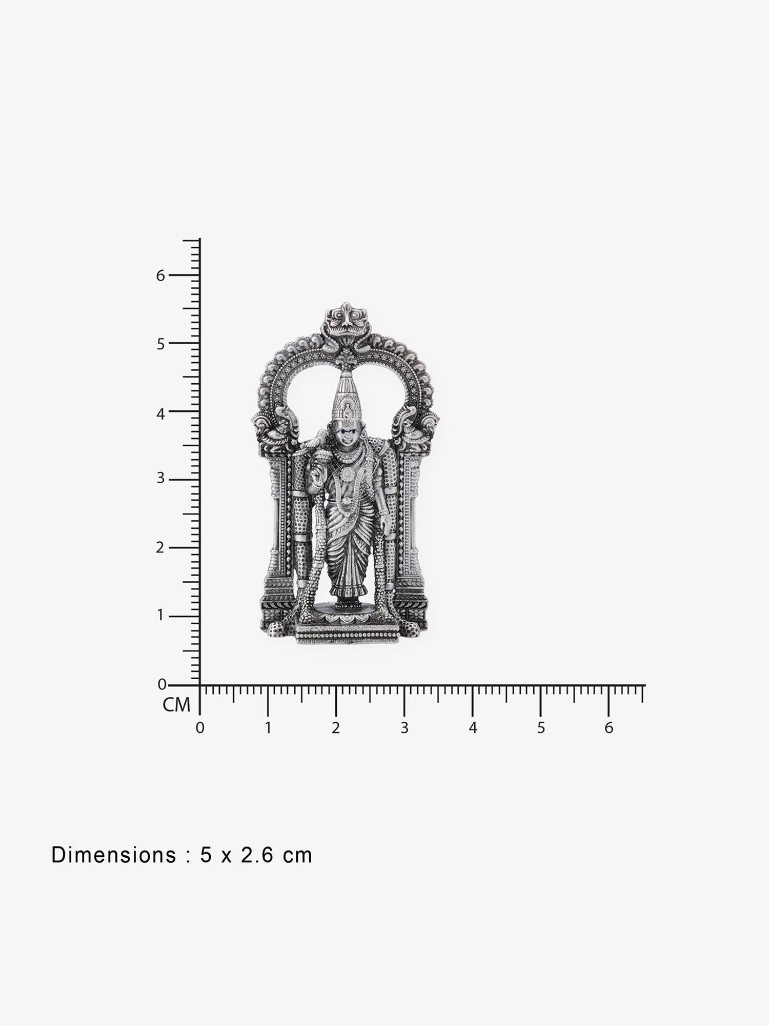Reverse of SIJA Meenakshi Amman Solid Idol showing BIS 925 hallmark stamp certified sterling silver jewellery made in India
