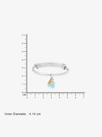 Reverse view of SIJA Kids Bracelet with Mermaid Charm showing BIS 925 hallmark certified sterling silver jewellery made in India
