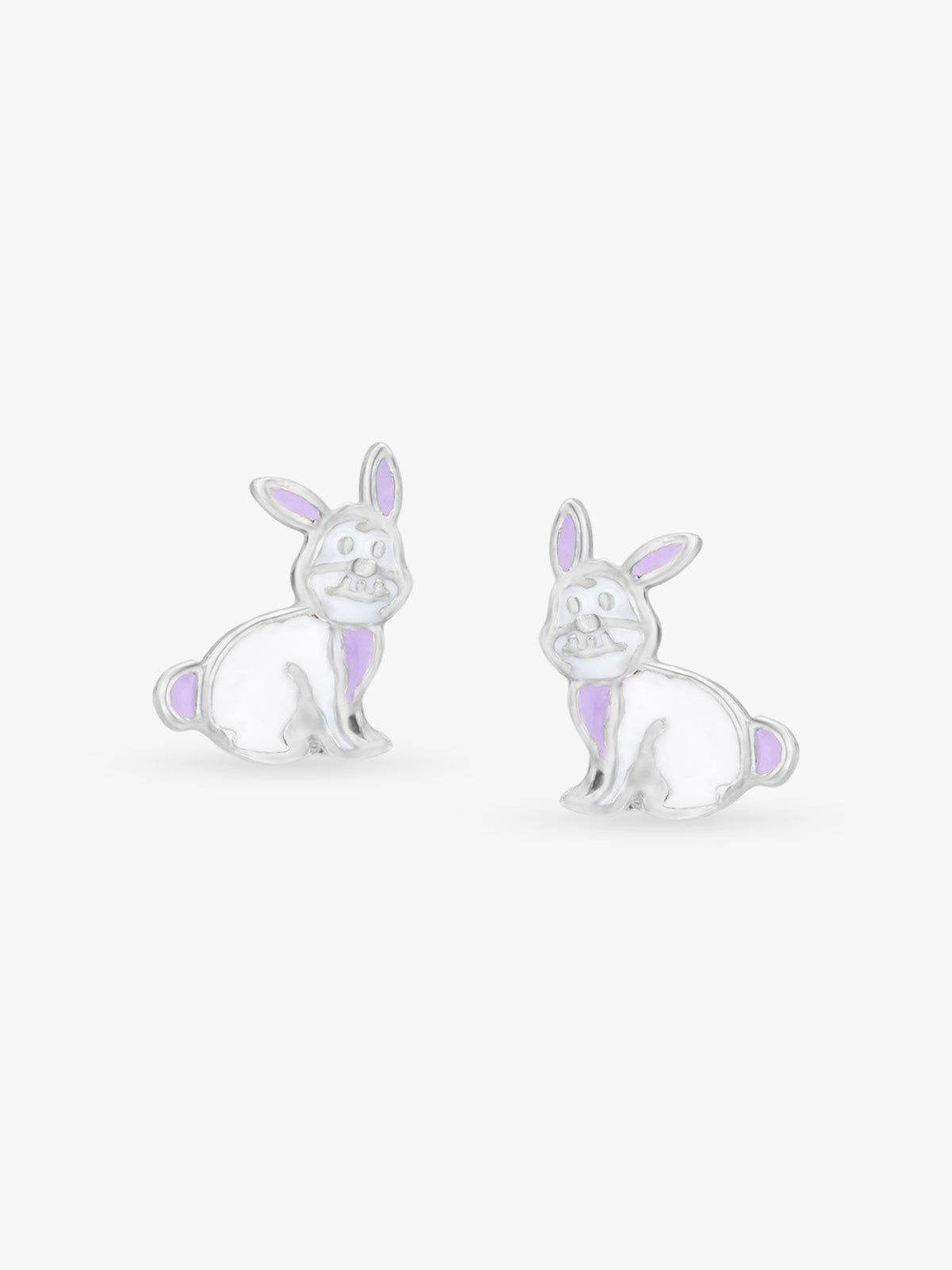 SIJA 925 sterling silver Mini Bunny stud BIS hallmarked playful kids jewellery design perfect for birthdays parties and gifting