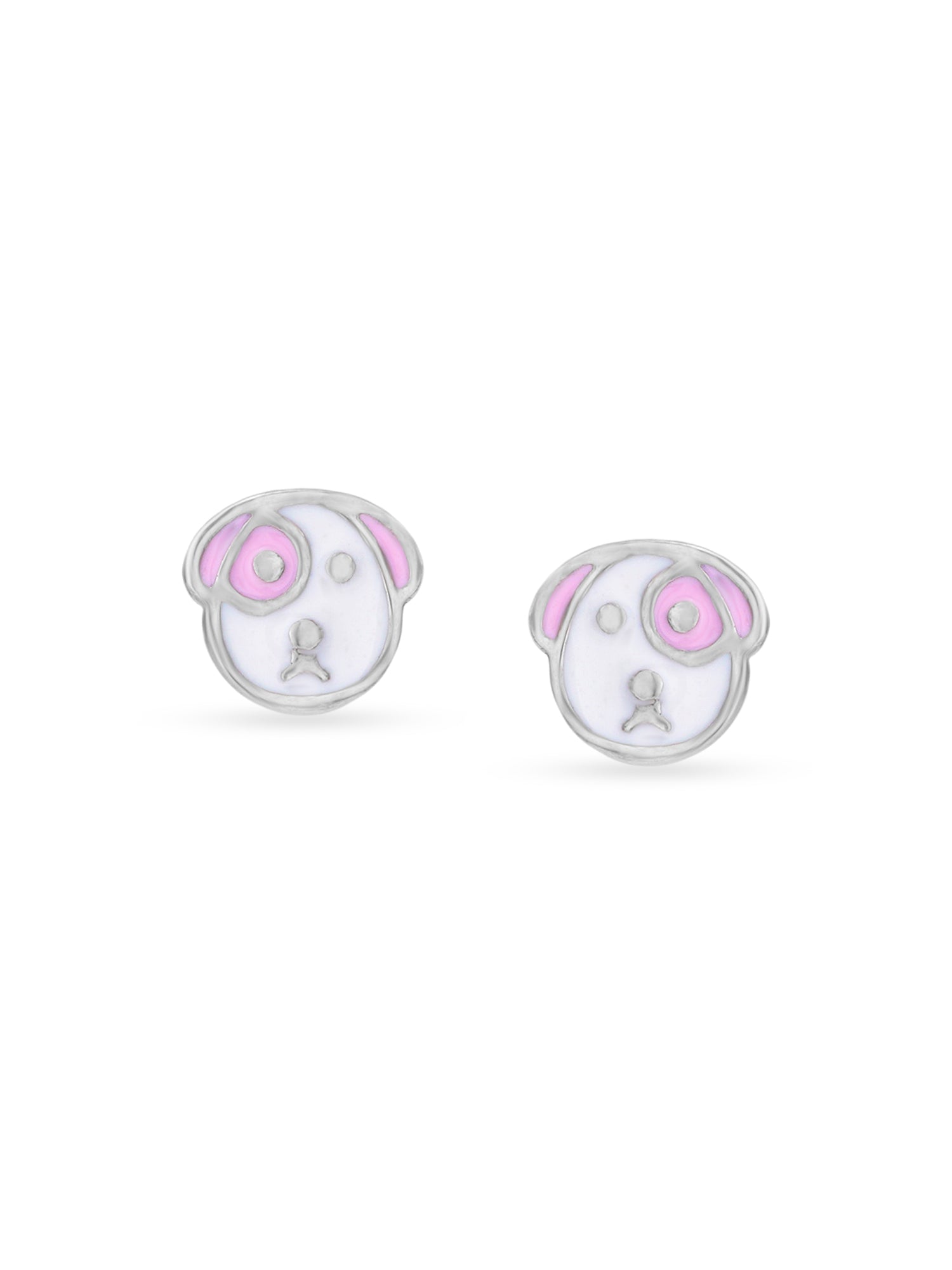 SIJA 925 sterling silver Mini Dog stud BIS hallmarked playful kids jewellery design perfect for birthdays parties and gifting