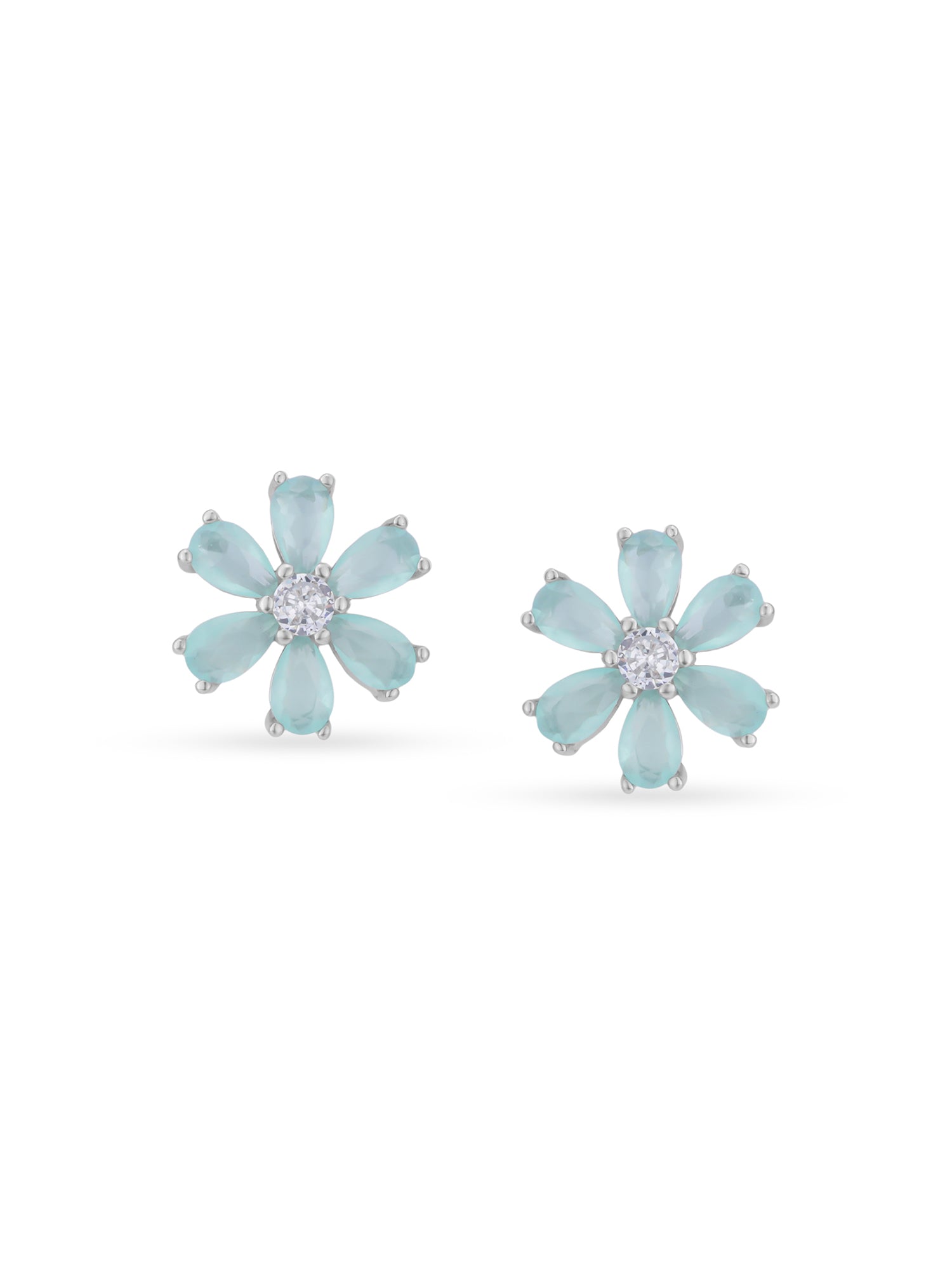 Detailed view of SIJA 925 Silver Bloom Stud highlighting ornamental finish polished sterling silver craftsmanship delicate floral motif