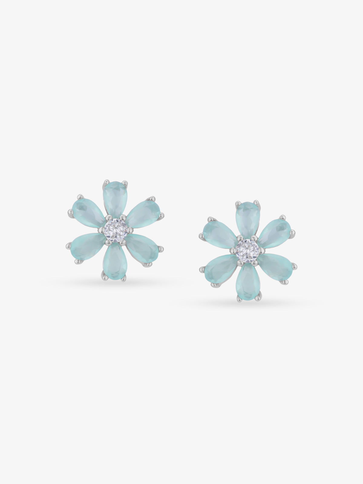 SIJA 925 Silver Bloom Stud sterling silver jewellery elegant floral design full front hero view accessory