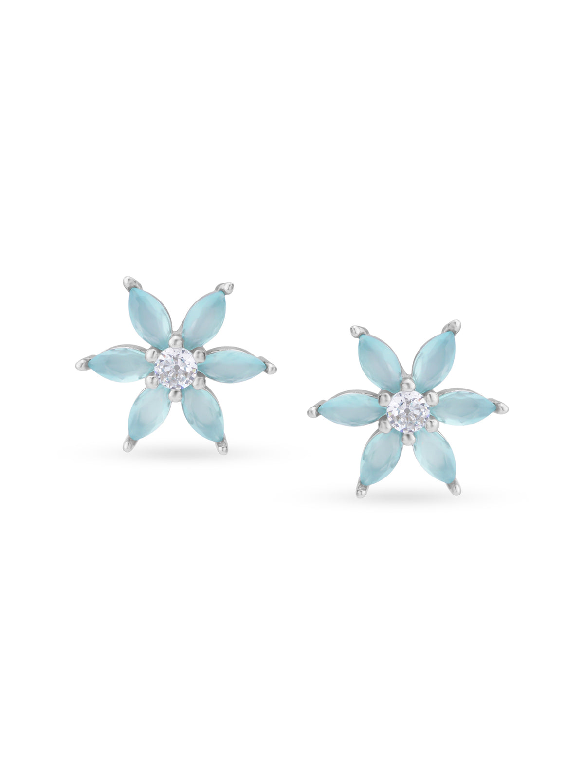 Detailed close up of SIJA Leaf Stud showing delicate leaf motif and premium silver craftsmanship