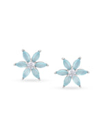 Detailed close up of SIJA Leaf Stud showing delicate leaf motif and premium silver craftsmanship