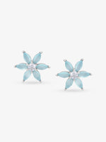 SIJA 925 Silver Leaf Stud elegant sterling silver womens jewellery accessory front view