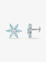 Reverse view of SIJA Leaf Stud showing BIS 925 hallmark certified sterling silver jewellery made in India
