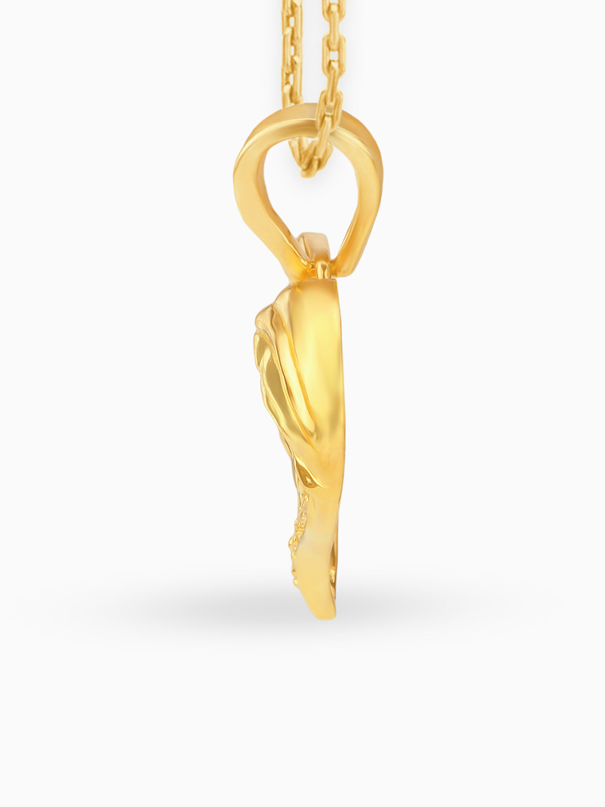 Side view SIJA 925 silver jewellery gold plated mom baby in heart pendant stylish handcrafted accessory perfect for weddings parties anniversaries and festive wear