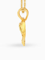 Side view SIJA 925 silver jewellery gold plated mom baby in heart pendant stylish handcrafted accessory perfect for weddings parties anniversaries and festive wear