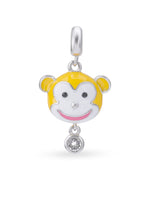 Hero shot SIJA 925 silver jewellery monkey face charm BIS hallmarked playful accessory perfect for birthdays festive wear and gifting
