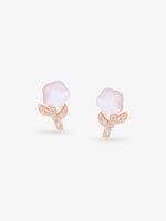 SIJA 925 Silver Mop Flower Stud elegant sterling silver jewellery accessory front view