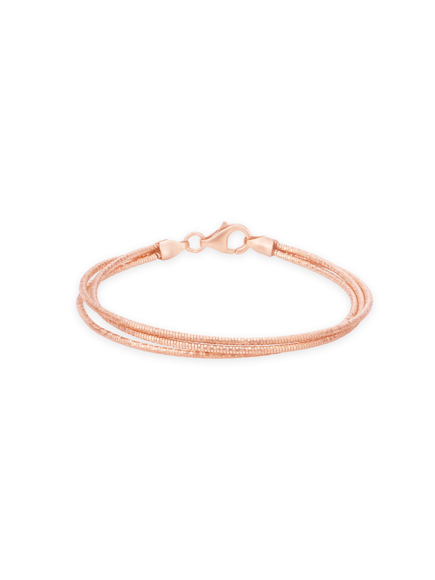 Detailed close up of SIJA Multi Strand Womens Bracelet showing rose gold plated layered strands and premium silver finish