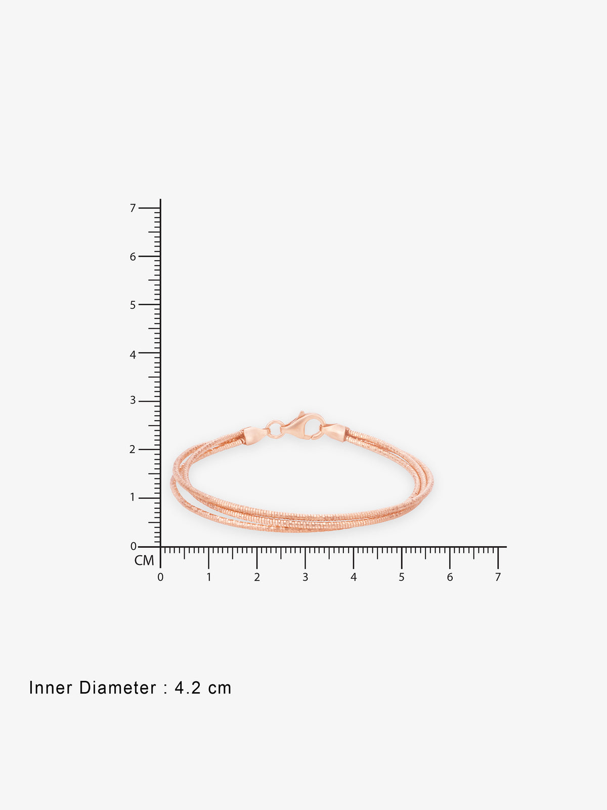 Reverse view of SIJA Multi Strand Womens Bracelet showing BIS 925 hallmark certified sterling silver jewellery made in India