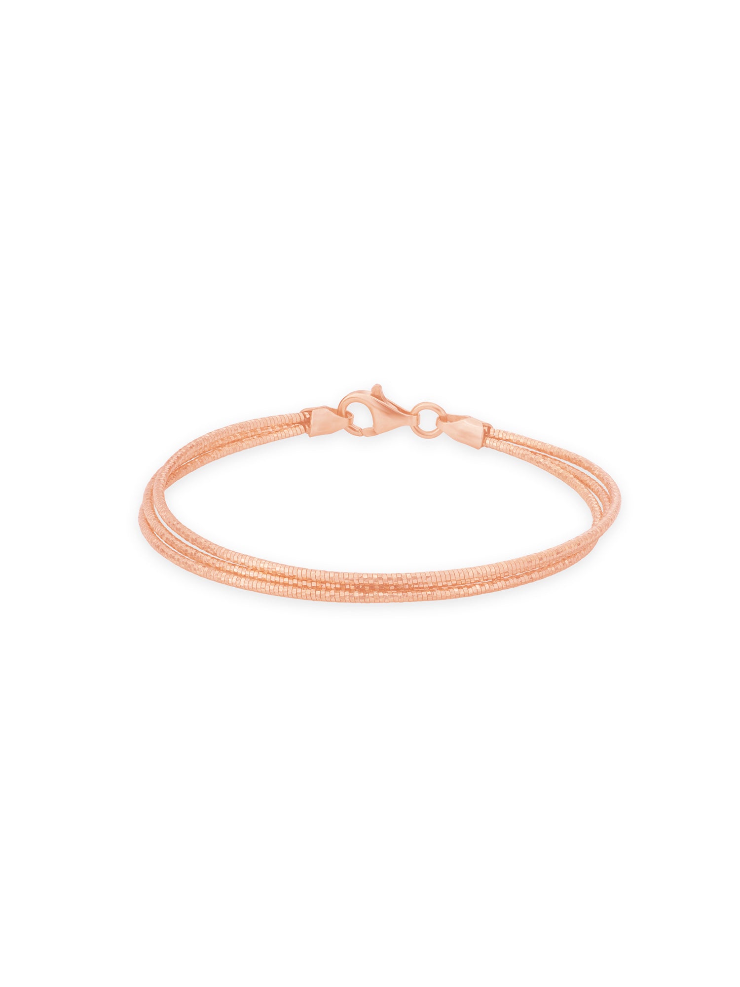 Detailed close up of SIJA Multi Strand Womens Bracelet showing rose gold plated layered strands and premium silver finish