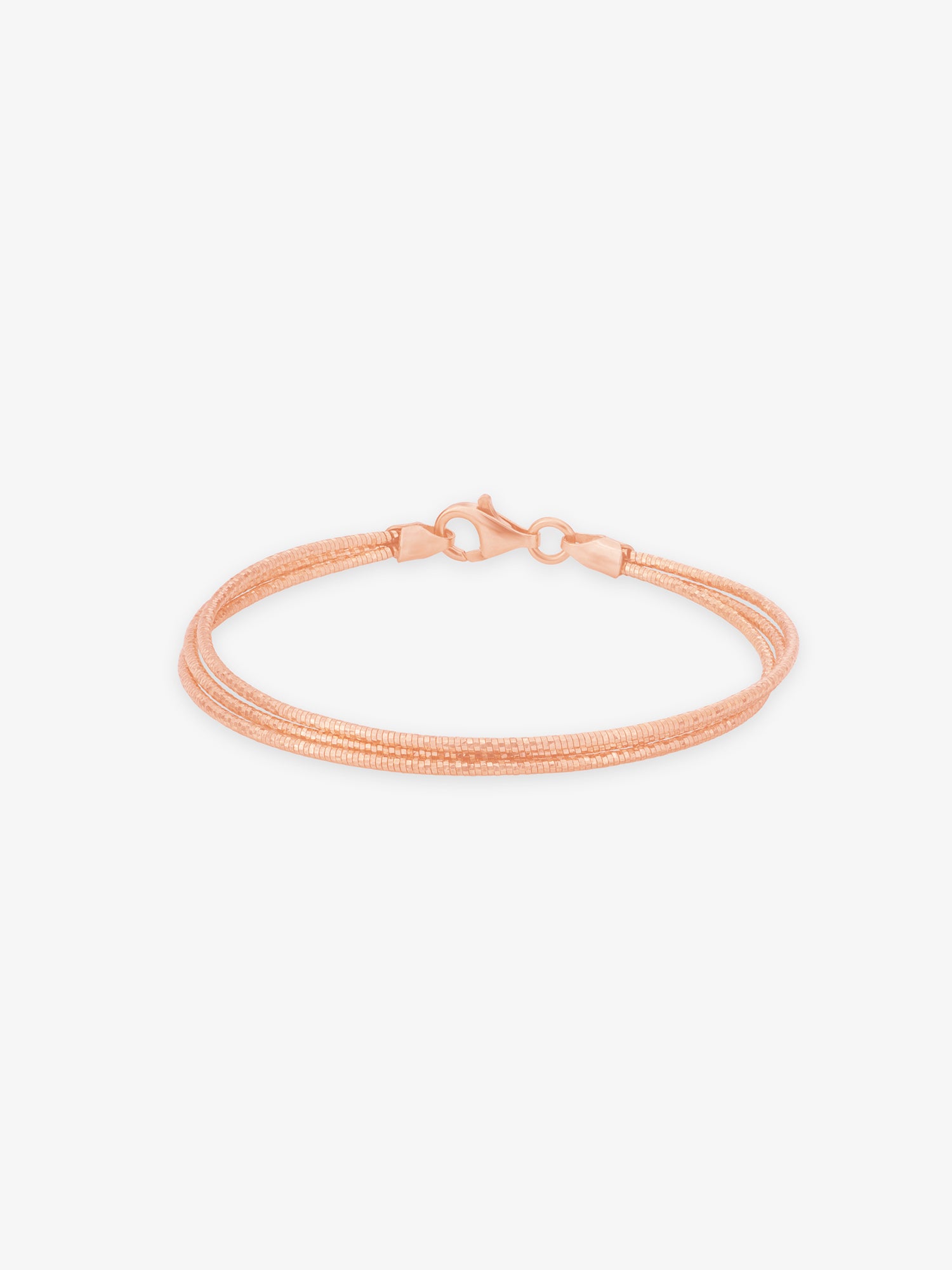 Detailed close up of SIJA Multi Strand Womens Bracelet showing rose gold plated layered strands and premium silver finish