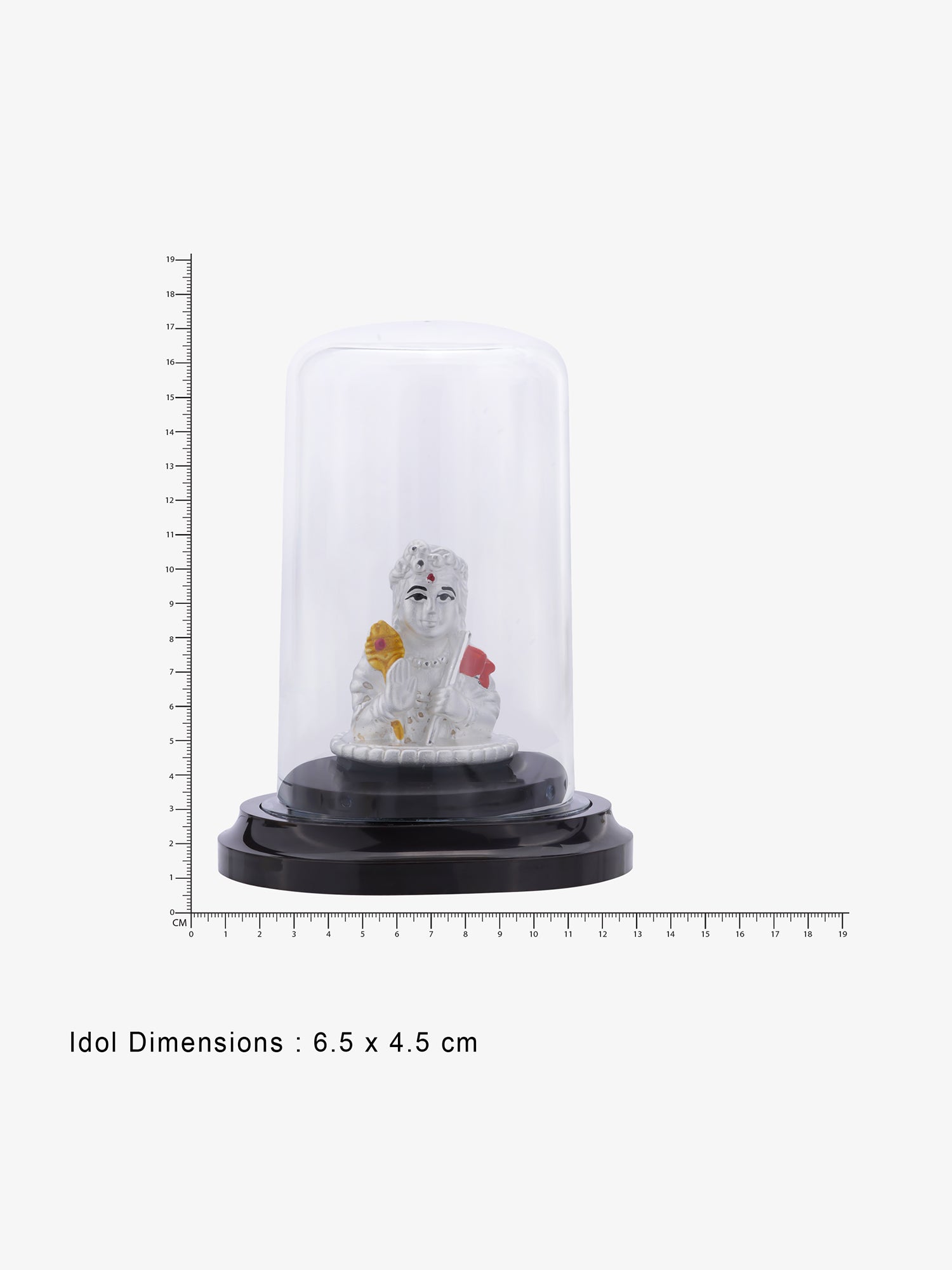 BIS hallmark – certification view  
Reverse view of SIJA Silver Murugan Idol showing BIS hallmark certified sterling silver temple jewellery made in India