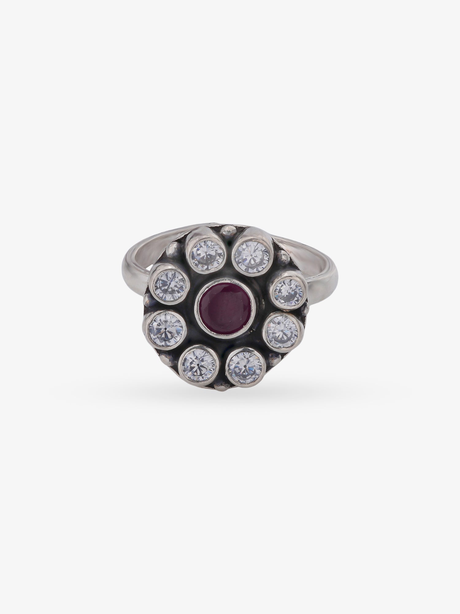 Adjustable band detail of SIJA 925 Silver Mystic Bloom Antique Toe Ring showcasing flexible fit and premium oxidised silver quality