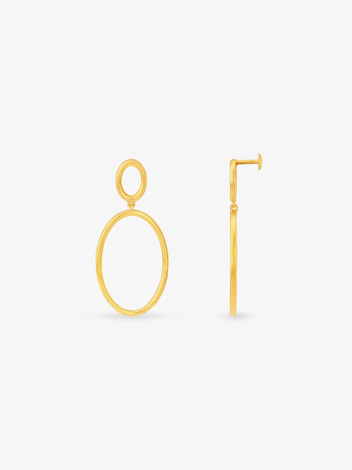 Side profile of SIJA 925 Silver O Ring Earrings highlighting durable sterling silver craftsmanship and smooth finish