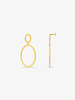 Side profile of SIJA 925 Silver O Ring Earrings highlighting durable sterling silver craftsmanship and smooth finish