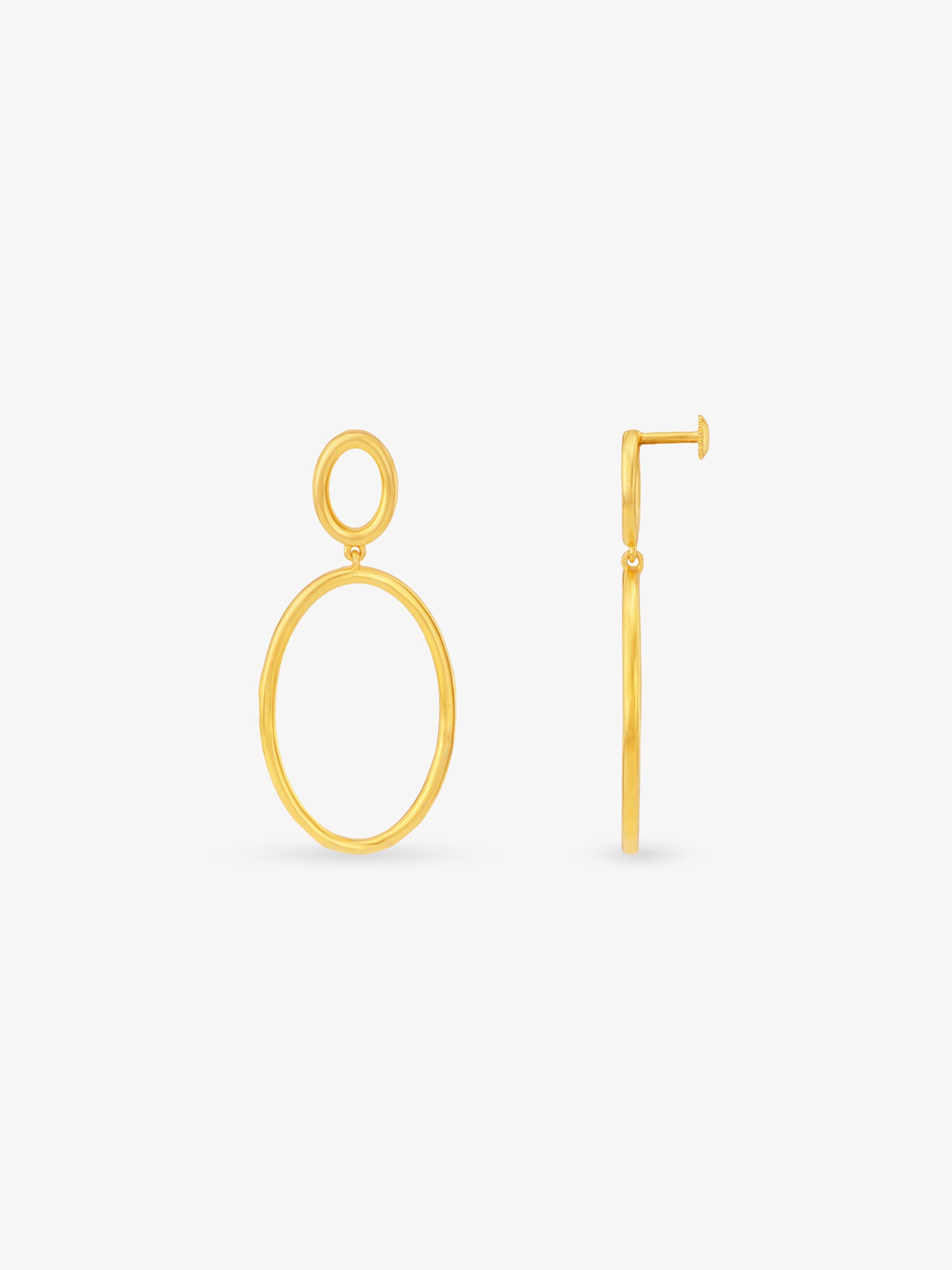Side profile of SIJA 925 Silver O Ring Earrings highlighting durable sterling silver craftsmanship and smooth finish