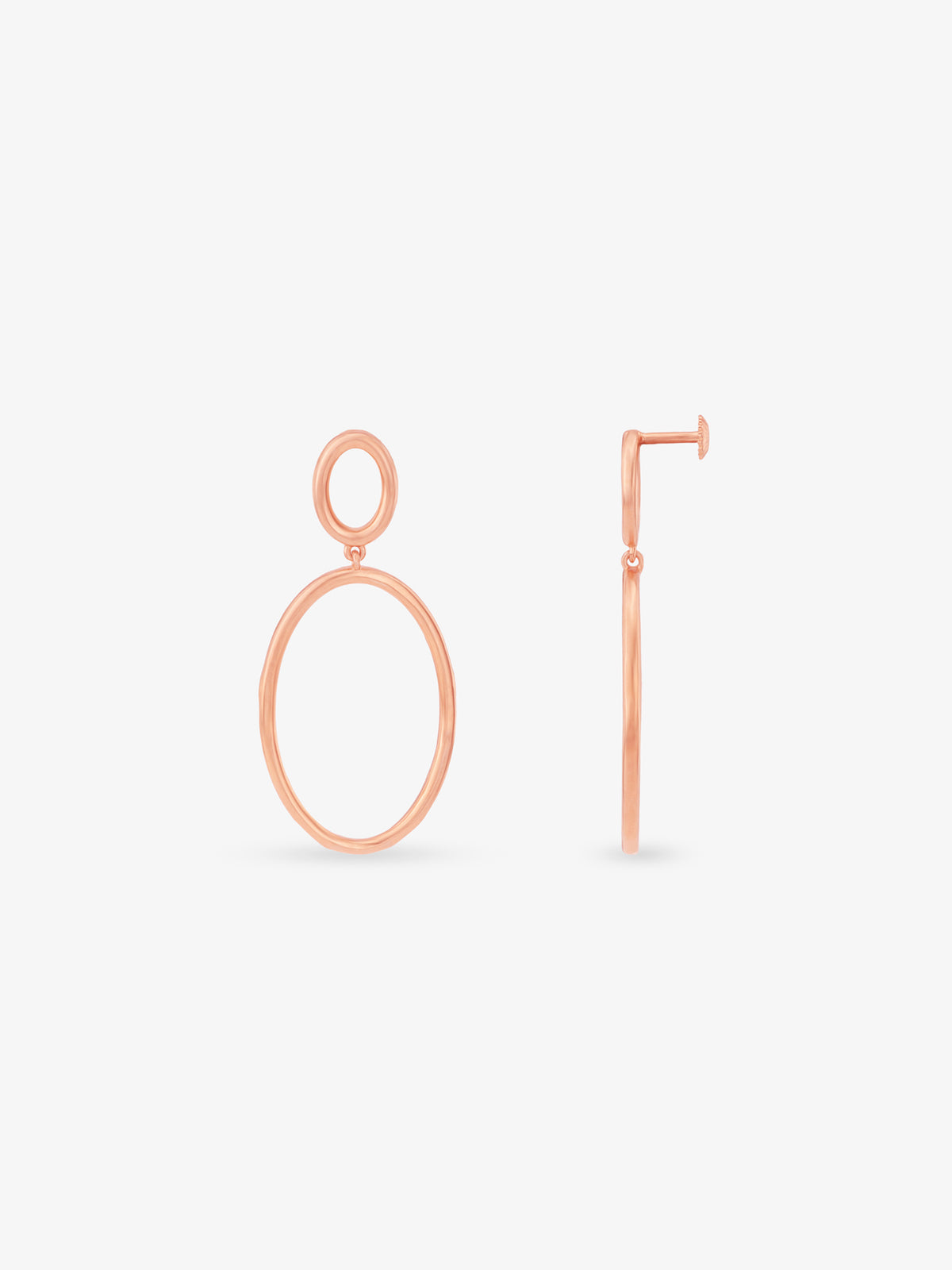 Side profile of SIJA 925 Silver O Ring Earrings highlighting durable sterling silver craftsmanship and smooth finish