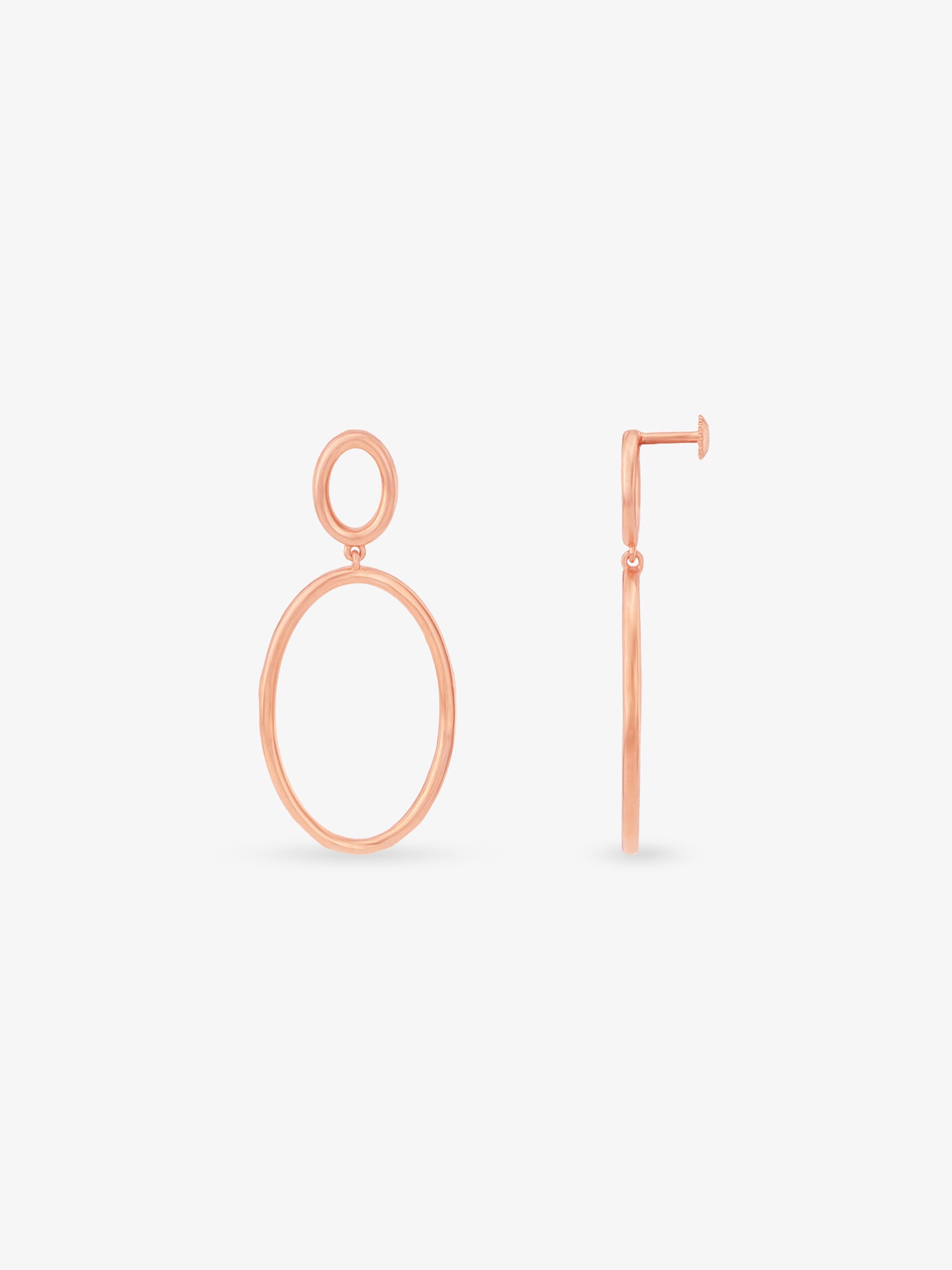 Side profile of SIJA 925 Silver O Ring Earrings highlighting durable sterling silver craftsmanship and smooth finish
