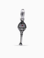 Hero shot SIJA oxidised 925 silver OM with Vel charm BIS hallmarked sacred accessory perfect for festive wear and gifting