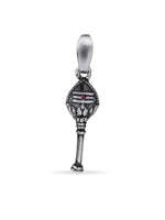 Close up SIJA oxidised 925 silver OM with Vel charm handcrafted premium design devotional accessory for everyday wear and special occasions