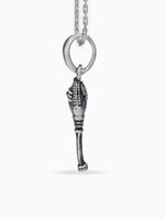 Side view SIJA oxidised 925 silver OM with Vel charm stylish handcrafted accessory perfect for puja anniversaries and festive wear