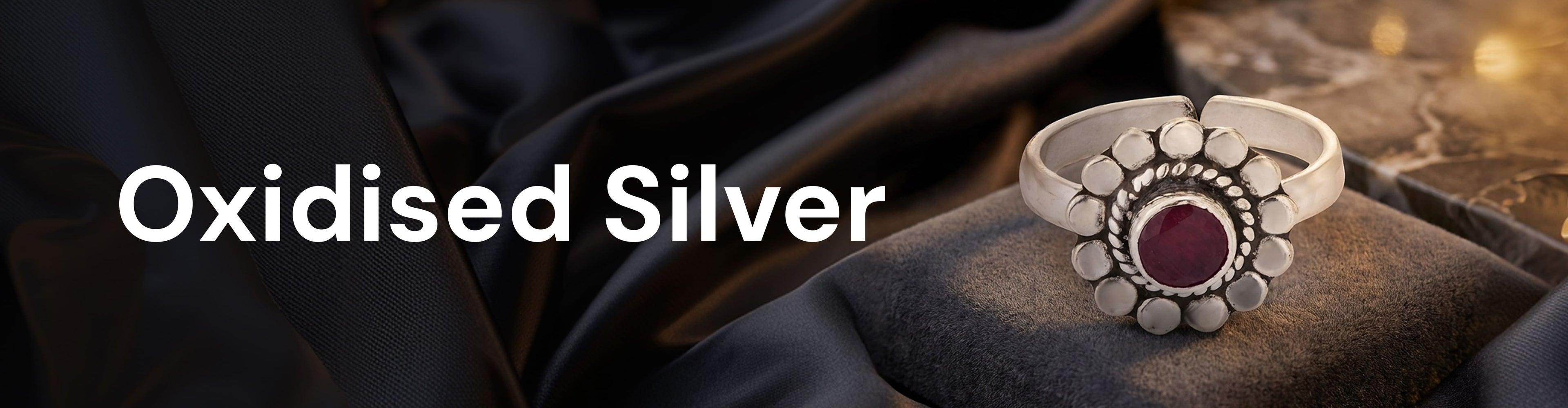 SIJA Oxidised Silver jewellery 925 sterling silver BIS hallmarked handcrafted designs antique finish perfect for festive wear temple jewellery weddings and gifting