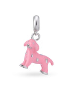 Hero shot SIJA 925 silver jewellery peach puppy charm BIS hallmarked playful accessory perfect for birthdays festive wear and gifting