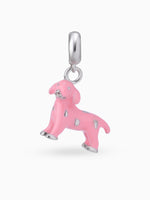 Close up SIJA 925 silver jewellery peach puppy charm handcrafted premium design versatile accessory for everyday wear and special occasions