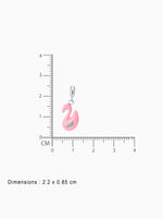 BIS hallmark view SIJA 925 silver jewellery peach swan charm certified premium accessory graceful motif for gifting and celebrations
