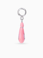 Side view SIJA 925 silver jewellery peach swan charm stylish handcrafted accessory perfect for parties anniversaries and festive wear
