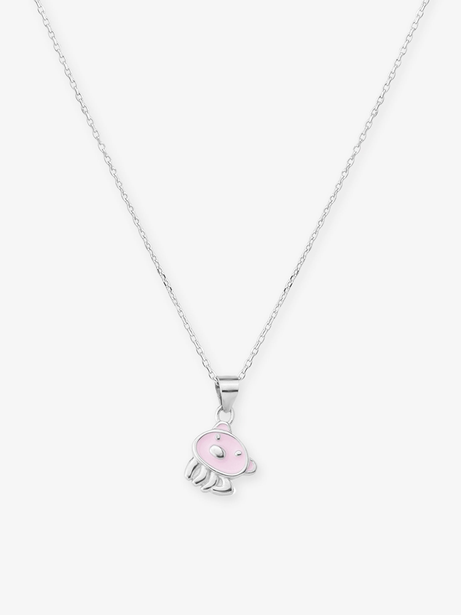 Close‑up of SIJA 925 silver Piggy Pal Necklace showing pig pendant detailing and handcrafted sterling silver design