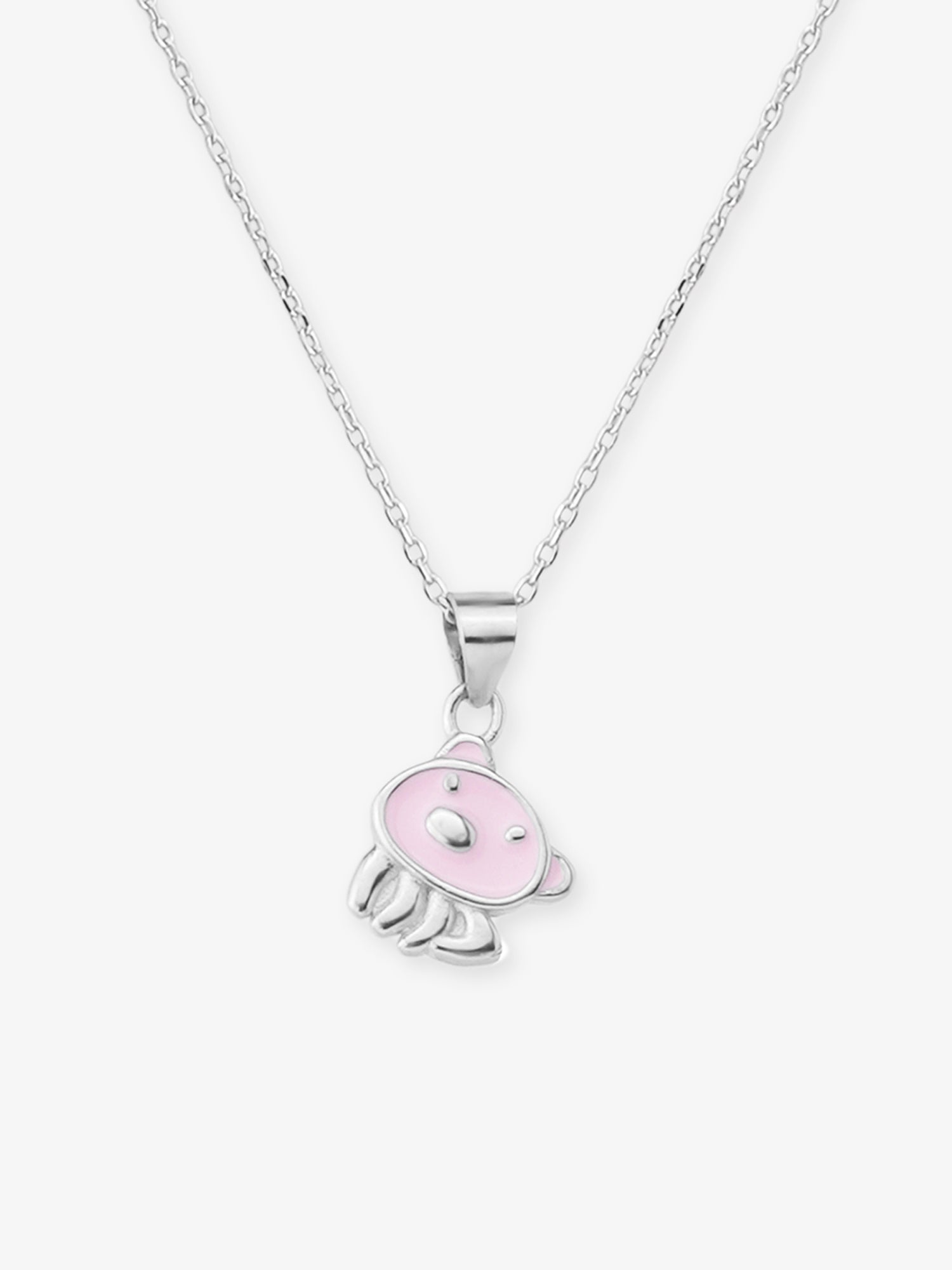 Close‑up of SIJA 925 silver Piggy Pal Necklace showing pig pendant detailing and handcrafted sterling silver design