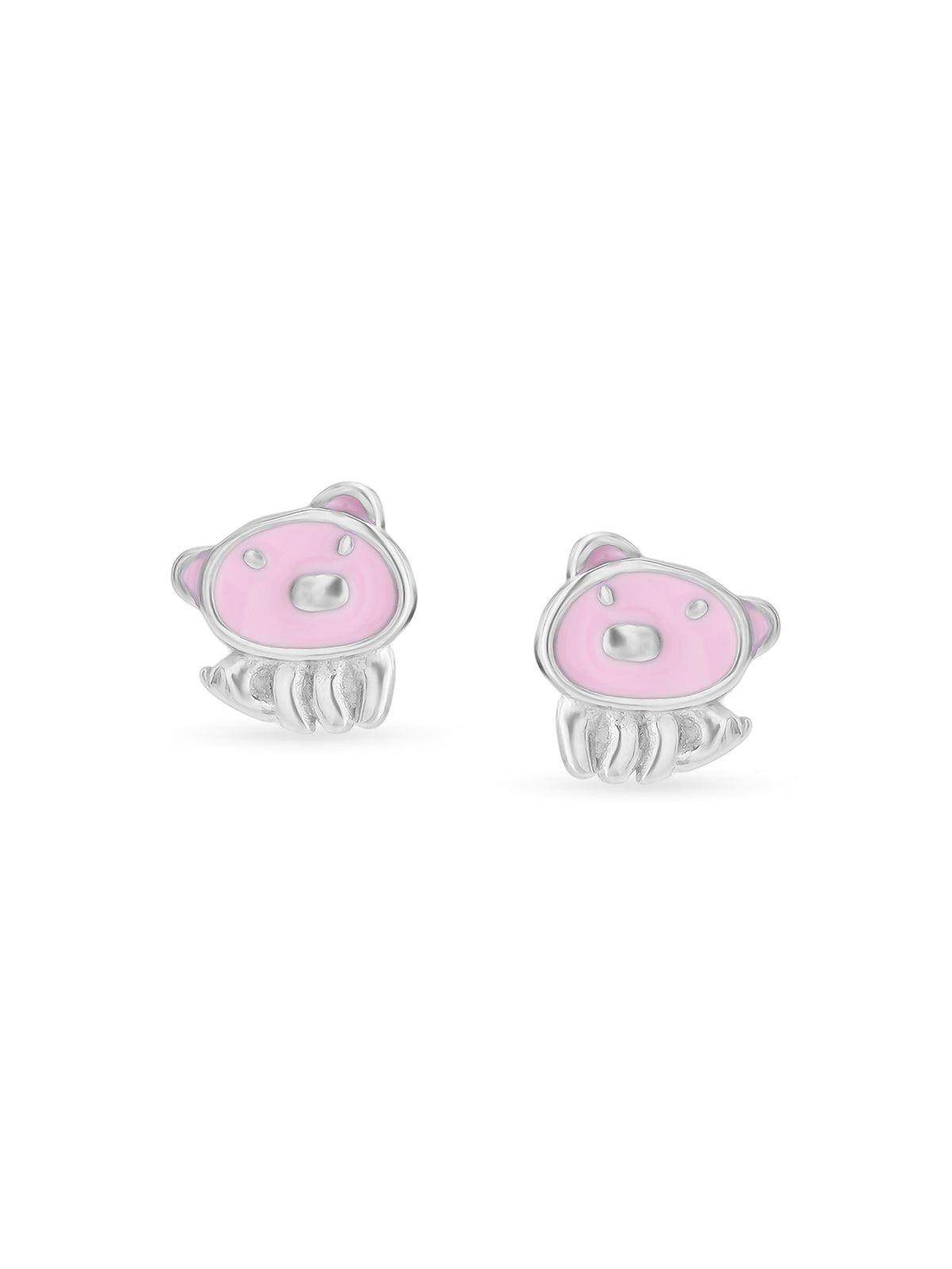 Detailed view of SIJA 925 silver Piggy Pal Earrings highlighting intricate sterling silver finish and ornamental craftsmanship