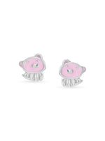 Detailed view of SIJA 925 silver Piggy Pal Earrings highlighting intricate sterling silver finish and ornamental craftsmanship