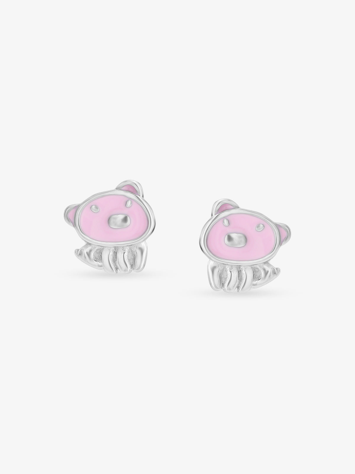 Detailed view of SIJA 925 silver Piggy Pal Earrings highlighting intricate sterling silver finish and ornamental craftsmanship