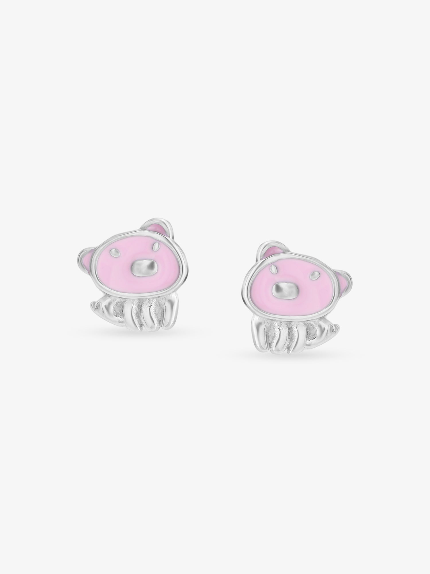 Detailed view of SIJA 925 silver Piggy Pal Earrings highlighting intricate sterling silver finish and ornamental craftsmanship